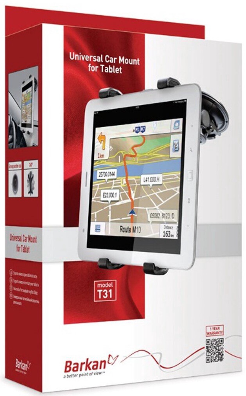 Auto telefonihoidik Barkan Universal Car Windshield Mount T31, 6 - 10 "