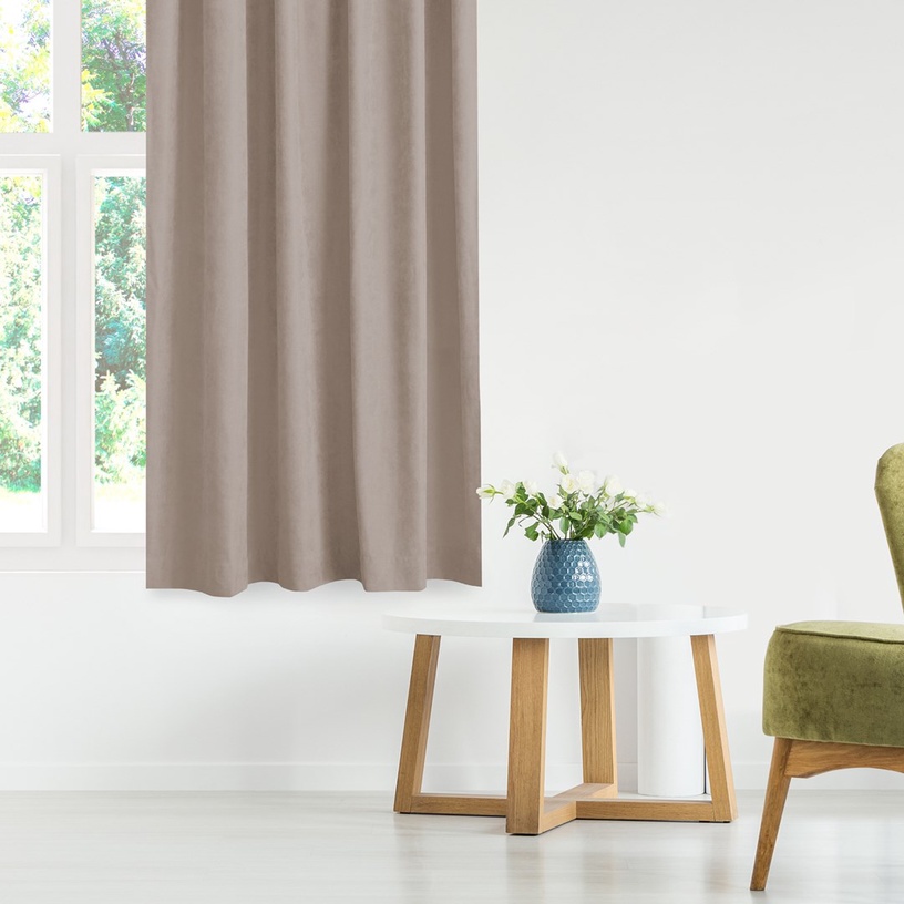 Nakts aizkari Homede Milana, rozā, 140 cm x 270 cm