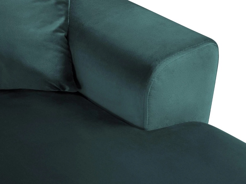 Диван-кровать Micadoni Home Moghan Velvet Panoramic, зеленый, левый, 313 x 194 см x 88 см