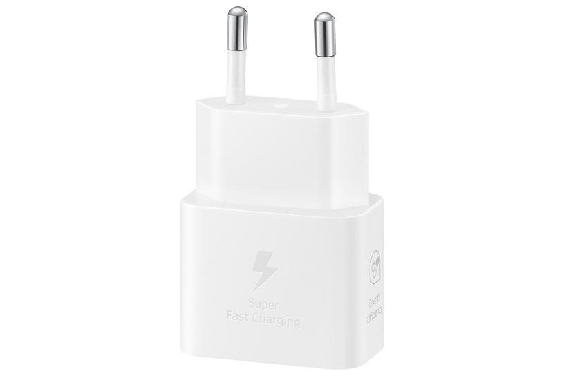 Telefona lādētājs Samsung EP-T2510NWEGEU, 1 x USB Type C, balta, 25 W