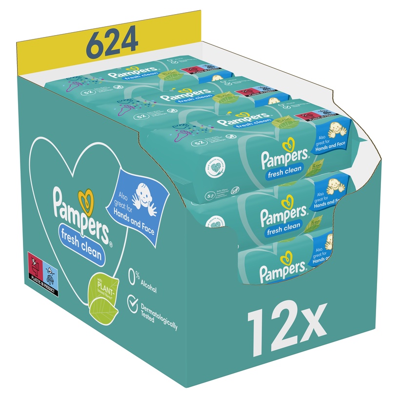 Детские влажные салфетки Pampers, 624 шт.