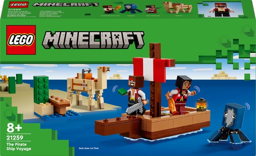 Konstruktors LEGO® Minecraft Pirātu kuģa ceļojums 21259
