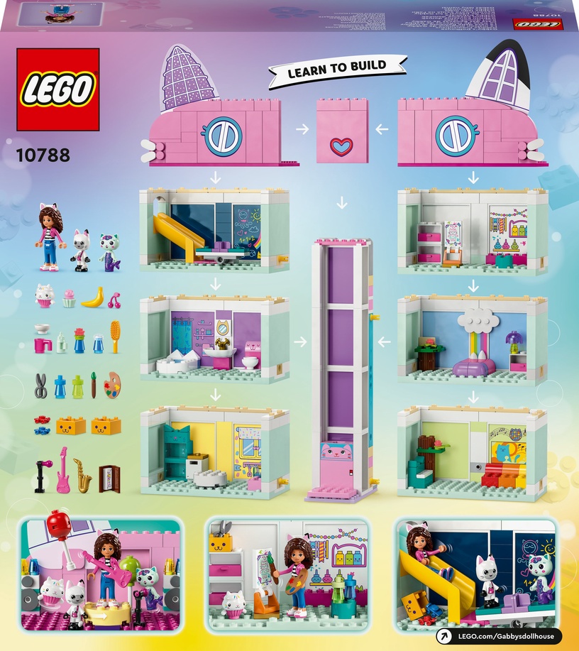 Конструктор LEGO® Gabby's Dollhouse™ Кукольный домик Габби 10788, 498 шт.
