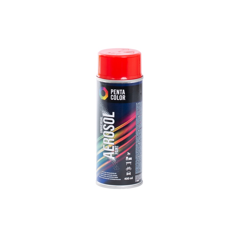 Aerosoolvärv Pentacolor Universal, tavaline, punane (ral 3020), 0.4 l