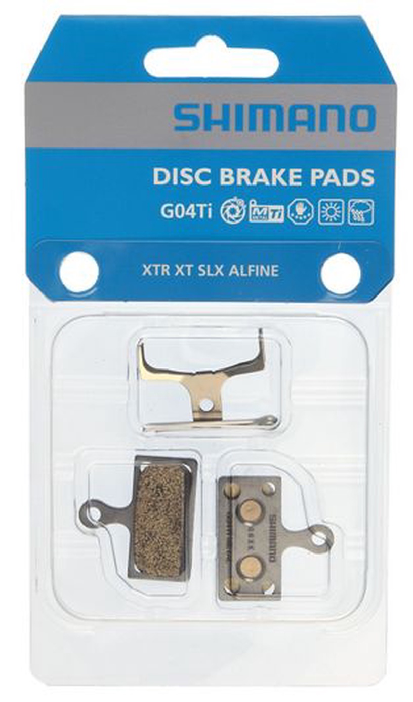 Ketaspiduriklotsid Shimano G04TI Metal, teras, hõbe, 2 tk