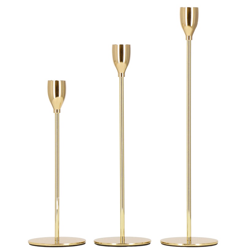 Svečturis Springos HA7264, metāls, Ø 8 cm, 33 cm, zelta