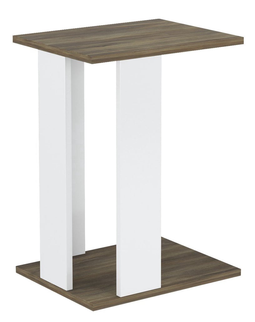 Журнальный столик Kalune Design Lima, коричневый/белый, 35 см x 45 см x 60 см