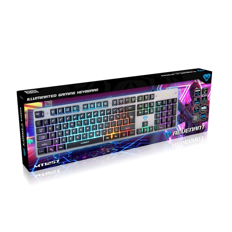 Клавиатура Media-Tech MT1257, EN, черный/серый
