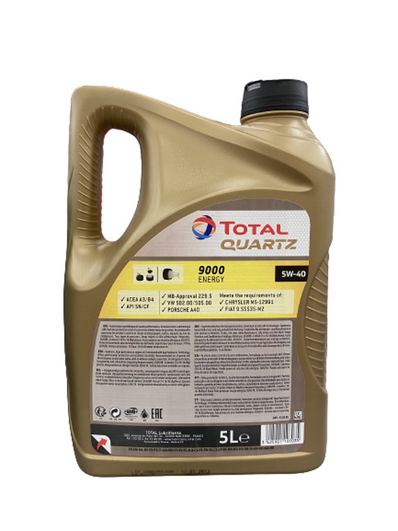 Mootoriõli Total Quartz 9000 Energy 5W - 40, sünteetiline, 5 l