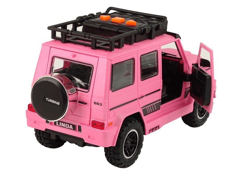 Rotaļu visurgājējs Lean Toys Off-Road Vehicle V12 Turbine 15498, rozā