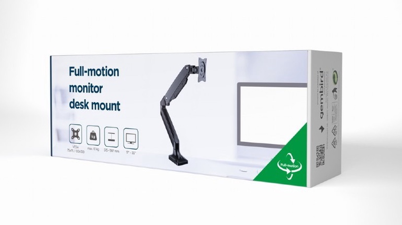 Stiprinājumi monitoriem Gembird MA-DA1-03, 17-35", 10 kg