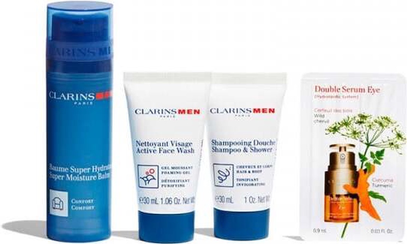Набор ухода за лицом для мужчин Clarins Hydration Essentials, 110.9 мл
