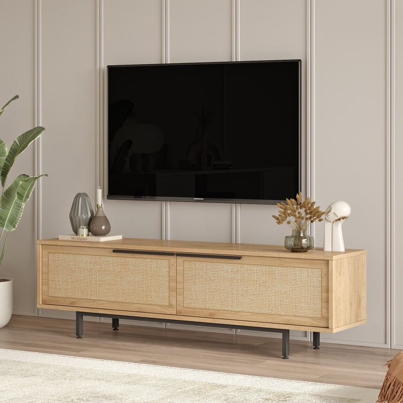 TV-laud Kalune Design ON1-SU, tamm/pähklipuu, 35.5 cm x 160 cm x 45.1 cm
