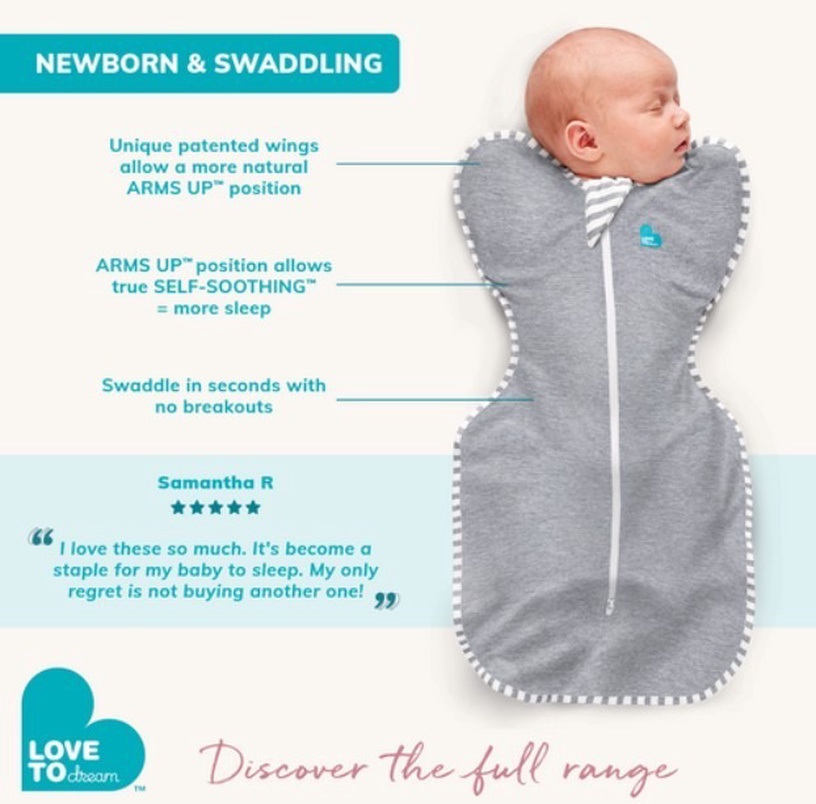 Спальный мешок для коляски Love To Dream Swaddle UP Original Medium 1.0 Tog, зеленый, 67 см x 34 см