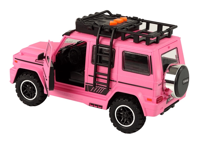 Rotaļu visurgājējs Lean Toys Off-Road Vehicle V12 Turbine 15498, rozā