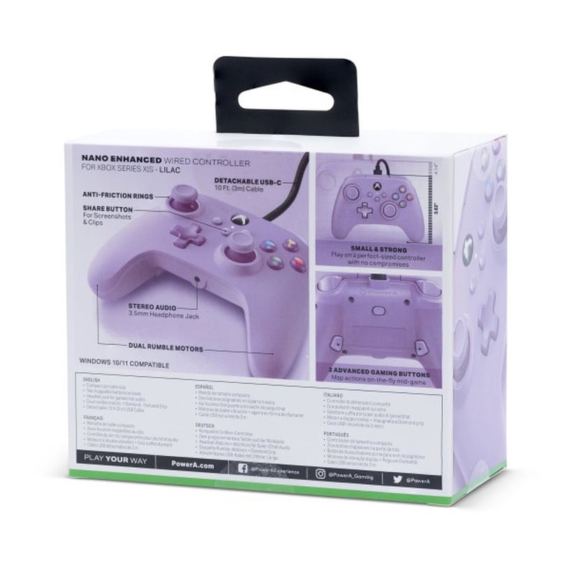 Mängukontroller PowerA Nano Enhanced Lilac, violetne
