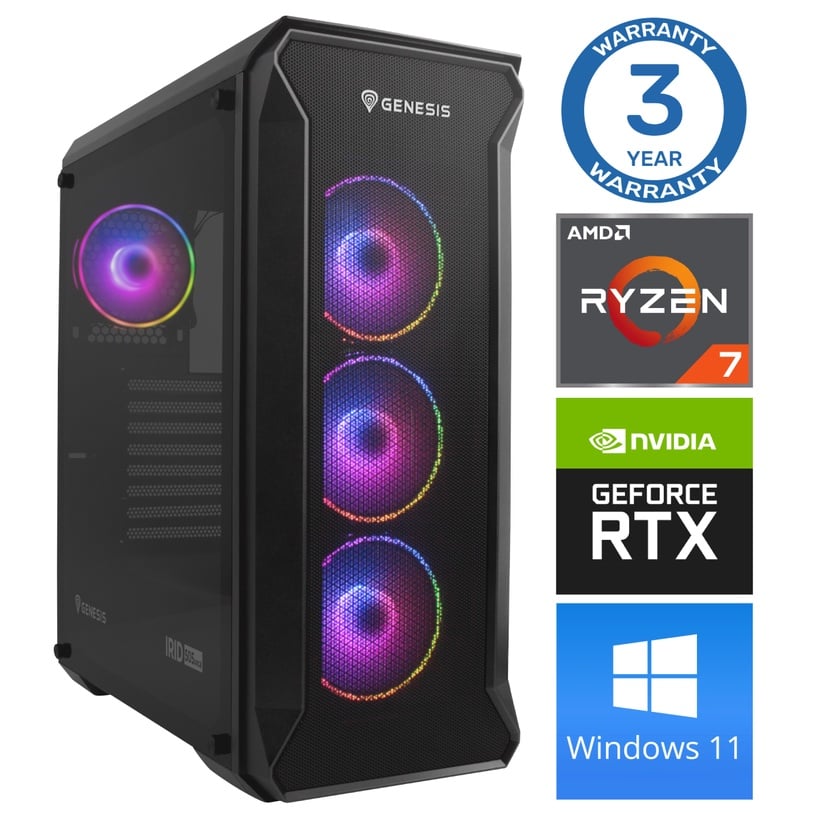 Stacionārs dators Intop RM32057WH AMD Ryzen™ 7 5700X, Nvidia GeForce RTX 4060 Ti, 32 GB, 2500 GB