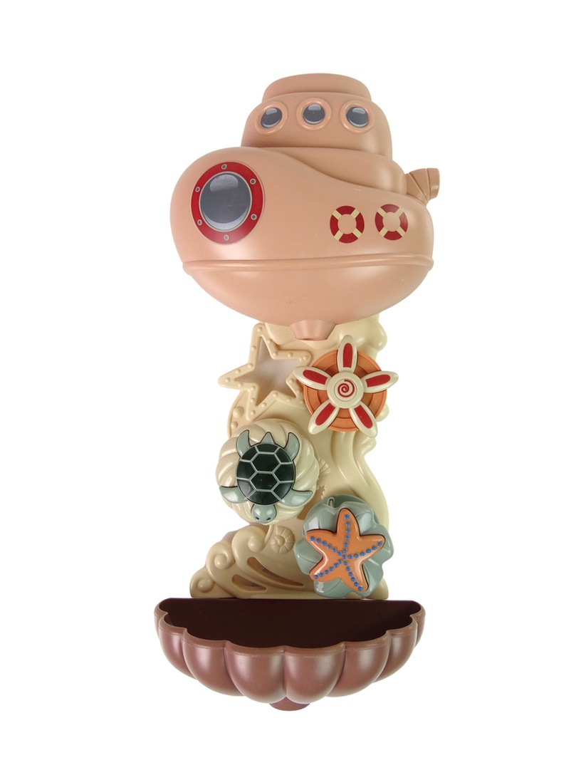 Vannitoa mänguasjade komplekt Lean Toys Sea Animals & Ship 12234, pruun