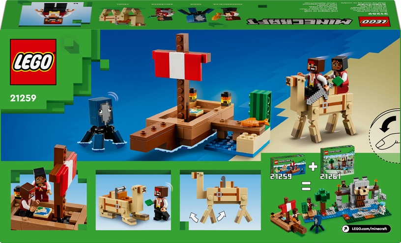 Konstruktors LEGO® Minecraft Pirātu kuģa ceļojums 21259