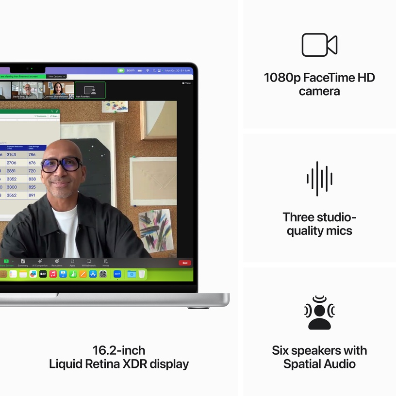 Sülearvuti Apple MacBook Pro 16 MRW73RU/A, Apple M3 Max, 36 GB, 1 TB, 16 ", hõbe, en/ru