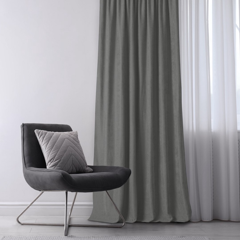 Nakts aizkari Homede Milana, pelēka, 220 cm x 245 cm