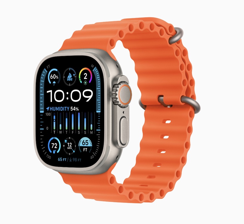 Nutikell Apple Watch Ultra 2 GPS + Cellular, 49mm Titanium Orange Ocean Band LV/EE, titaan