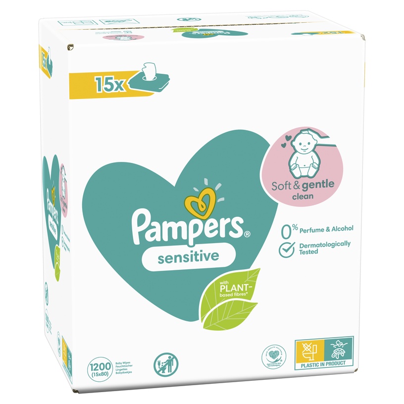 Bērnu salvetes Pampers, 1200 gab.