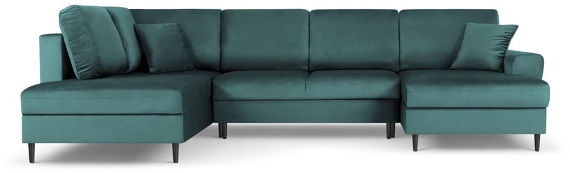 Dīvāngulta Micadoni Home Moghan Velvet Panoramic, zaļa, kreisais, 313 x 194 cm x 88 cm