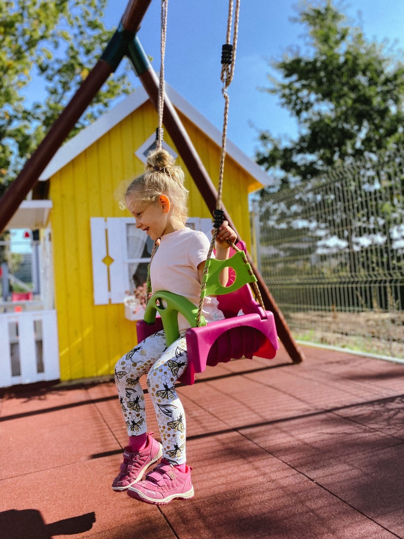Kiik lastele 4IQ Little Tiger 3in1, 30 cm, roosa