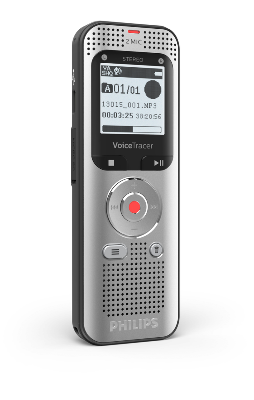 Diktofons Philips DVT2050, sudraba, 8 GB
