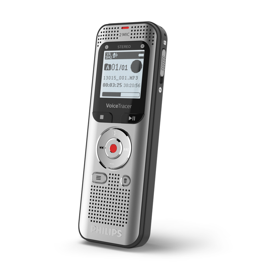 Diktofons Philips DVT2050, sudraba, 8 GB