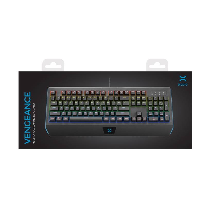 Klaviatuur NOXO Vengeance KY-MK28 Blue, EN, sinine/must