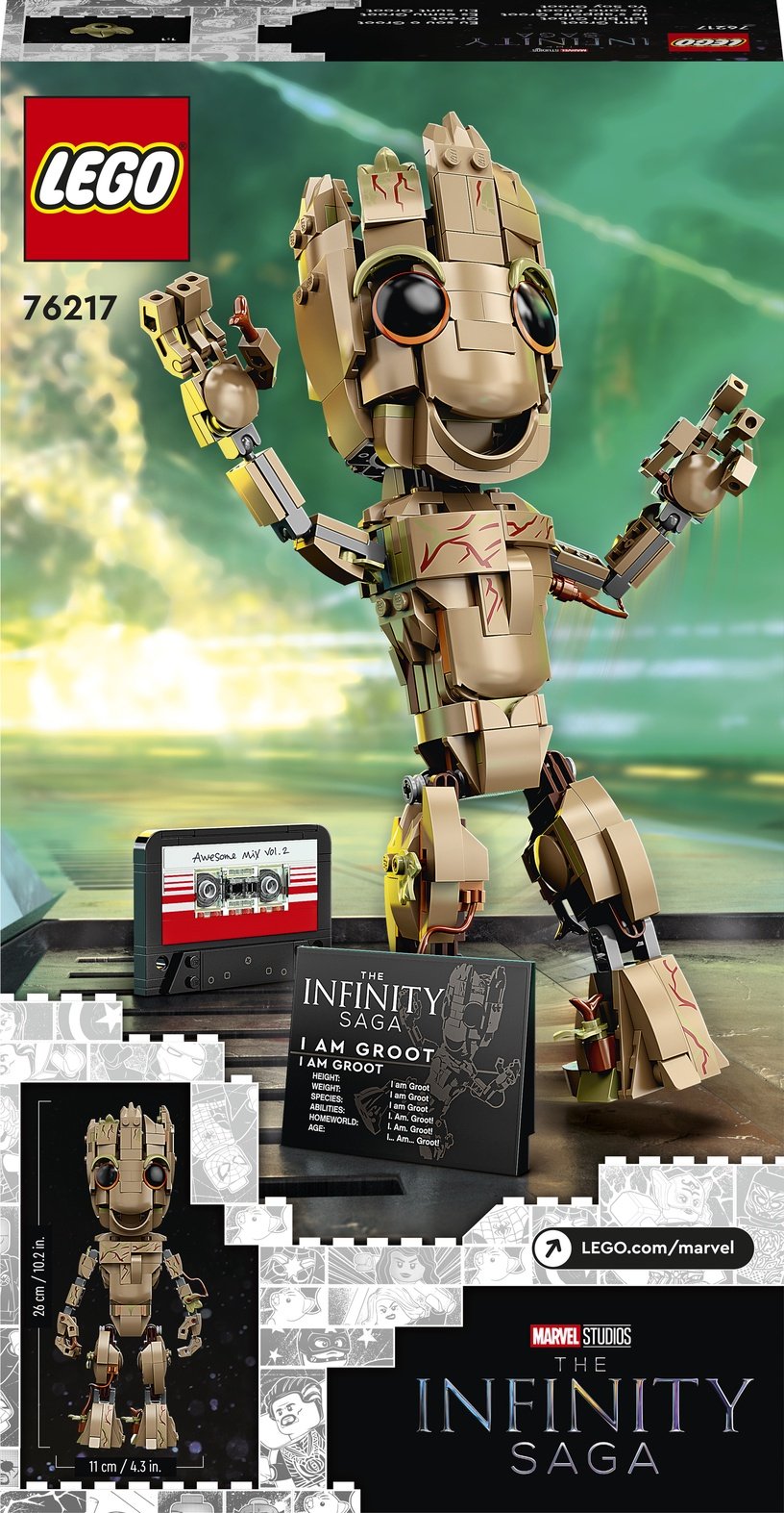 Конструктор LEGO® Marvel Я Groot 76217, 476 шт.