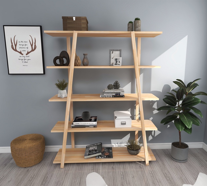 Põrandariiul Kalune Design Soft Natural, puidu, 115 cm x 30 cm x 145 cm