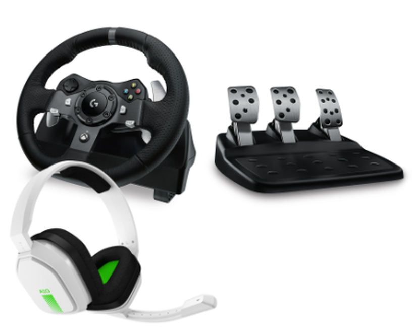 Игровой руль Logitech G920 + ausinės ASTRO A10, белый
