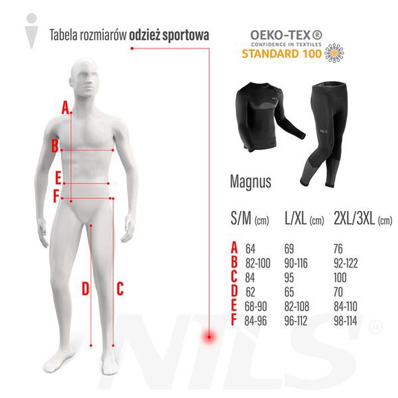 Термобелье, мужские Nils Magnus BTZ0464, черный, L/XL