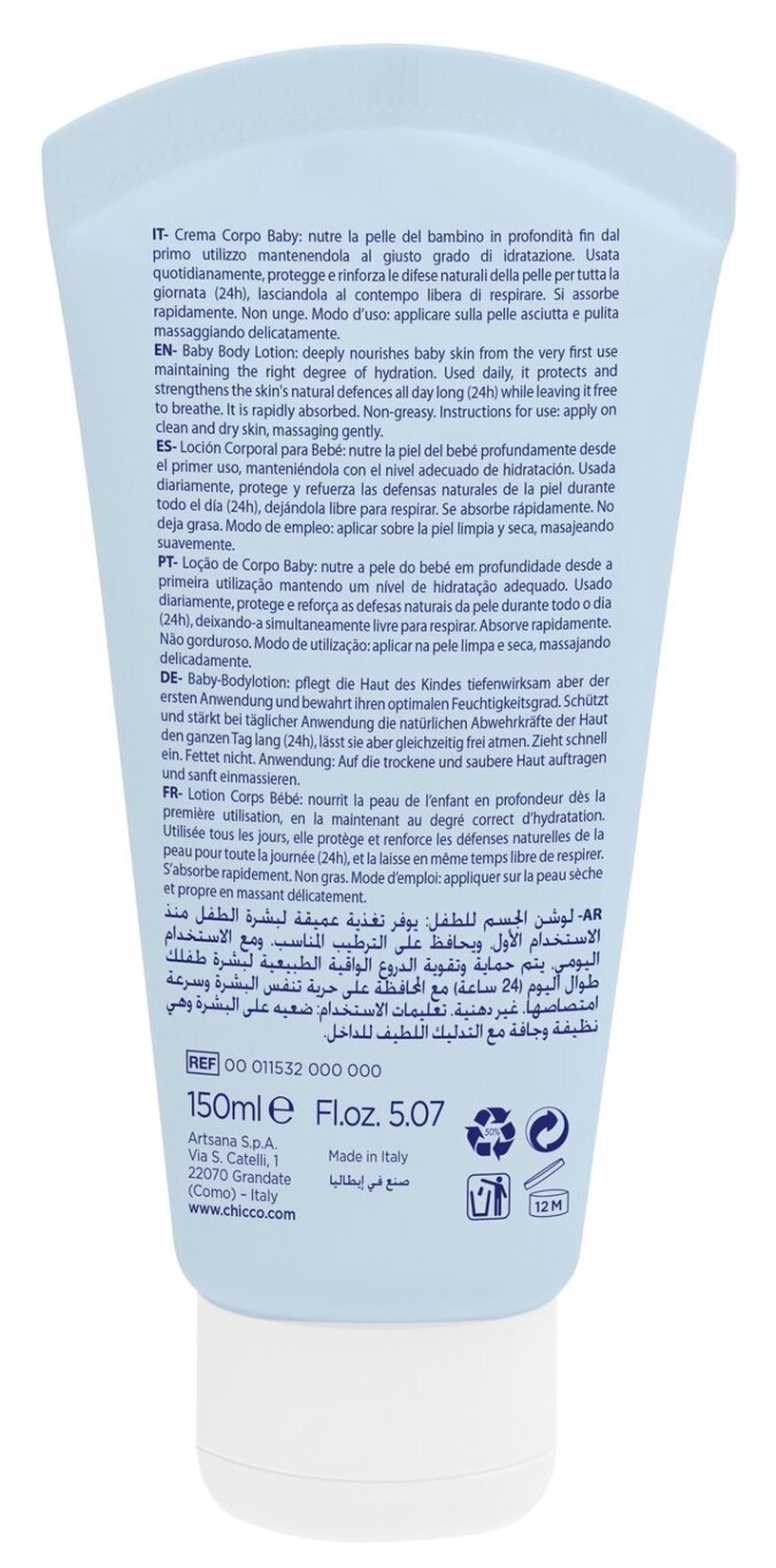 Losjons Chicco Natural, 150 ml