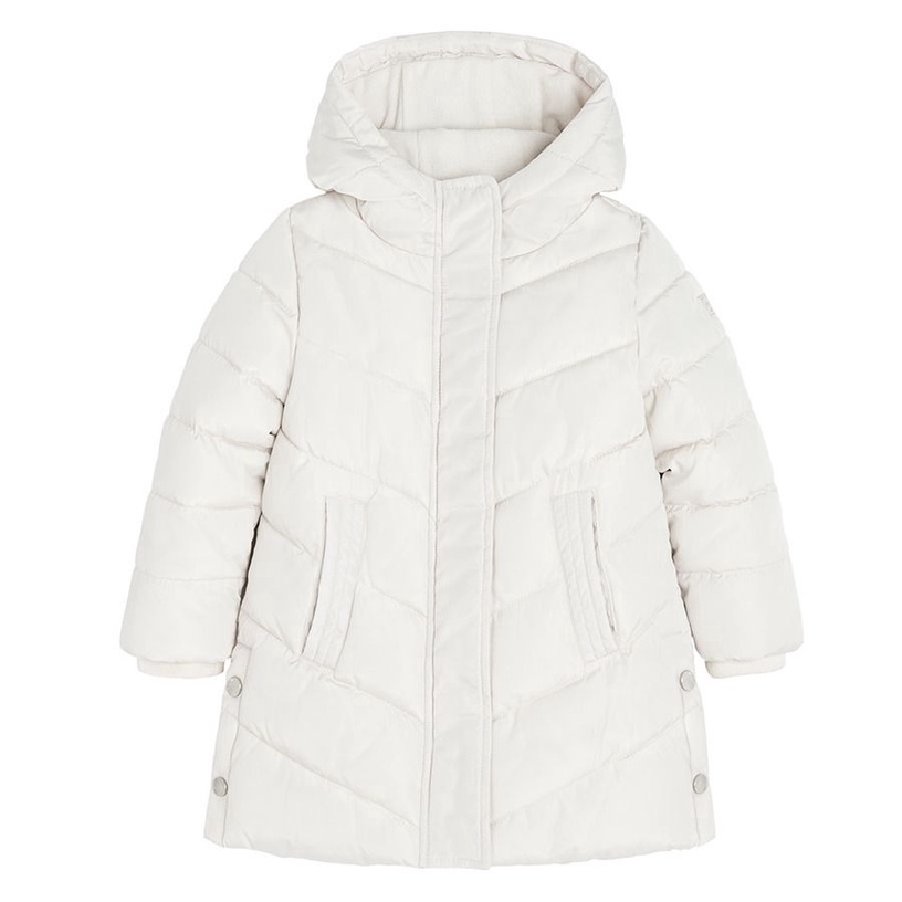 Ziemas jaka, klasisks ar siltinājumu, meitenēm Cool Club COG2712598, balta, 98 cm