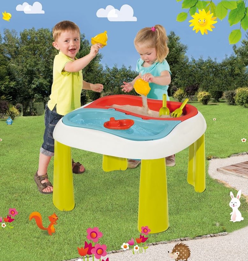 Игровой стол Smoby Water & Sand Table 840110, многоцветный