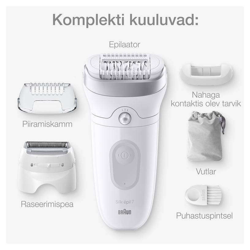 Epilaator Braun Silk•épil 7 SE7-041, valge