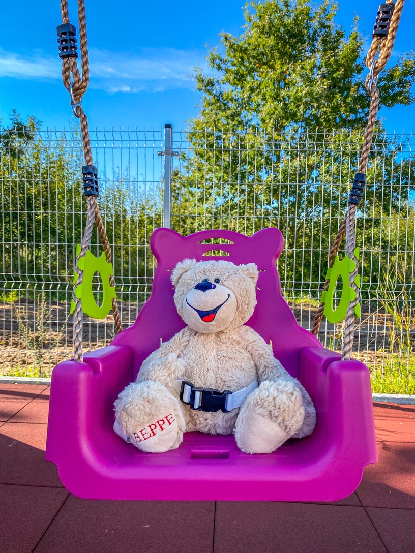 Kiik lastele 4IQ Little Tiger 3in1, 30 cm, roosa