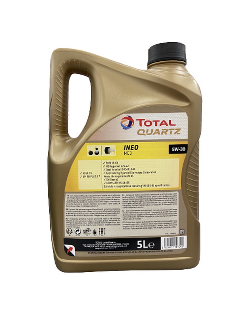 Машинное масло Total Quartz Ineo 5W - 30, синтетический, 5 л