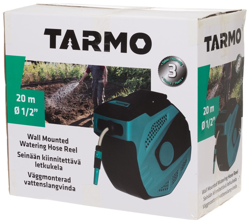 Поливочный шланг Tarmo Wall Mounted Watering Hose Reel, 12.7 мм, 20 м