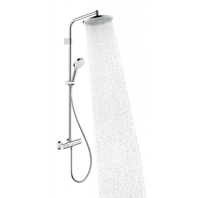 Душевой набор с термостатическим смесителем Hansgrohe Crometta 26781000 + JBL, хромовый