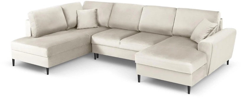 Dīvāngulta Micadoni Home Moghan Velvet Panoramic, gaiši brūna, kreisais, 313 x 194 cm x 88 cm