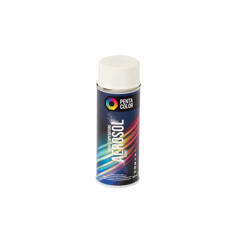 Aerosoolvärv Pentacolor High temperature, kuumuskindel, valge, 0.4 l