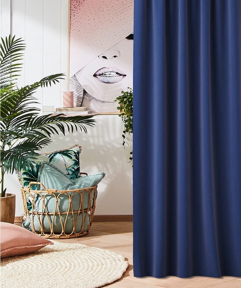 Nakts aizkari Room99 Aura, tumši zila, 140 cm x 250 cm