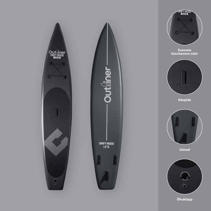 SUP laud Outliner Driftwood Racer, 386 cm