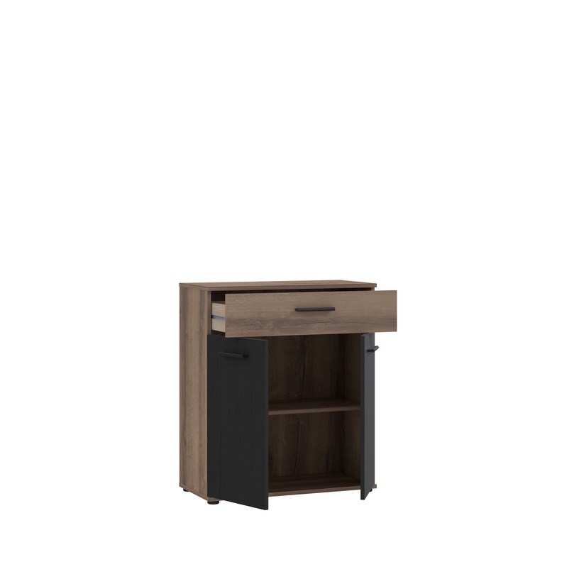 Комод Forte TOKK221-N09, коричневый/черный, 34.1 см x 69.9 см x 81.7 см