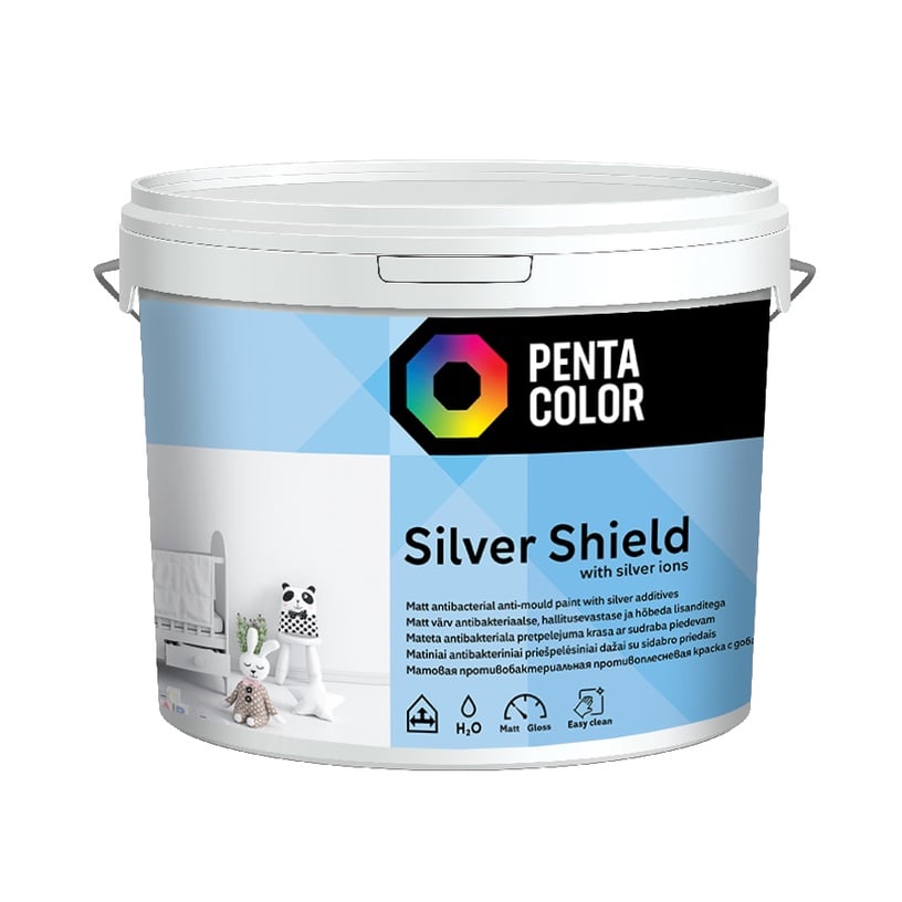 Seinavärv Pentacolor Silver Shield, valge, 10 l